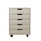 Five Drawers Small Pulley and Movable Filing Cabinet and Printer Rack